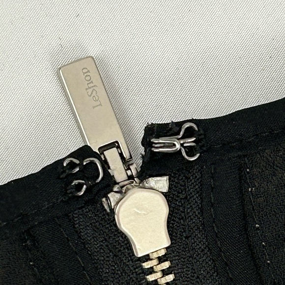 LeShop BLACK Eyelash Fringe sleeveless dress with lace inset detail size Small - Picture 8 of 11